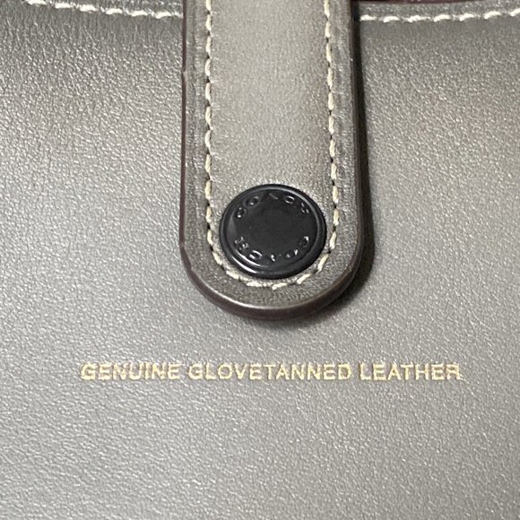 Genuine Coach Crossbody Saddle Bag No SD-20115 Gray Glove Tanned leather - Picture 8 of 12